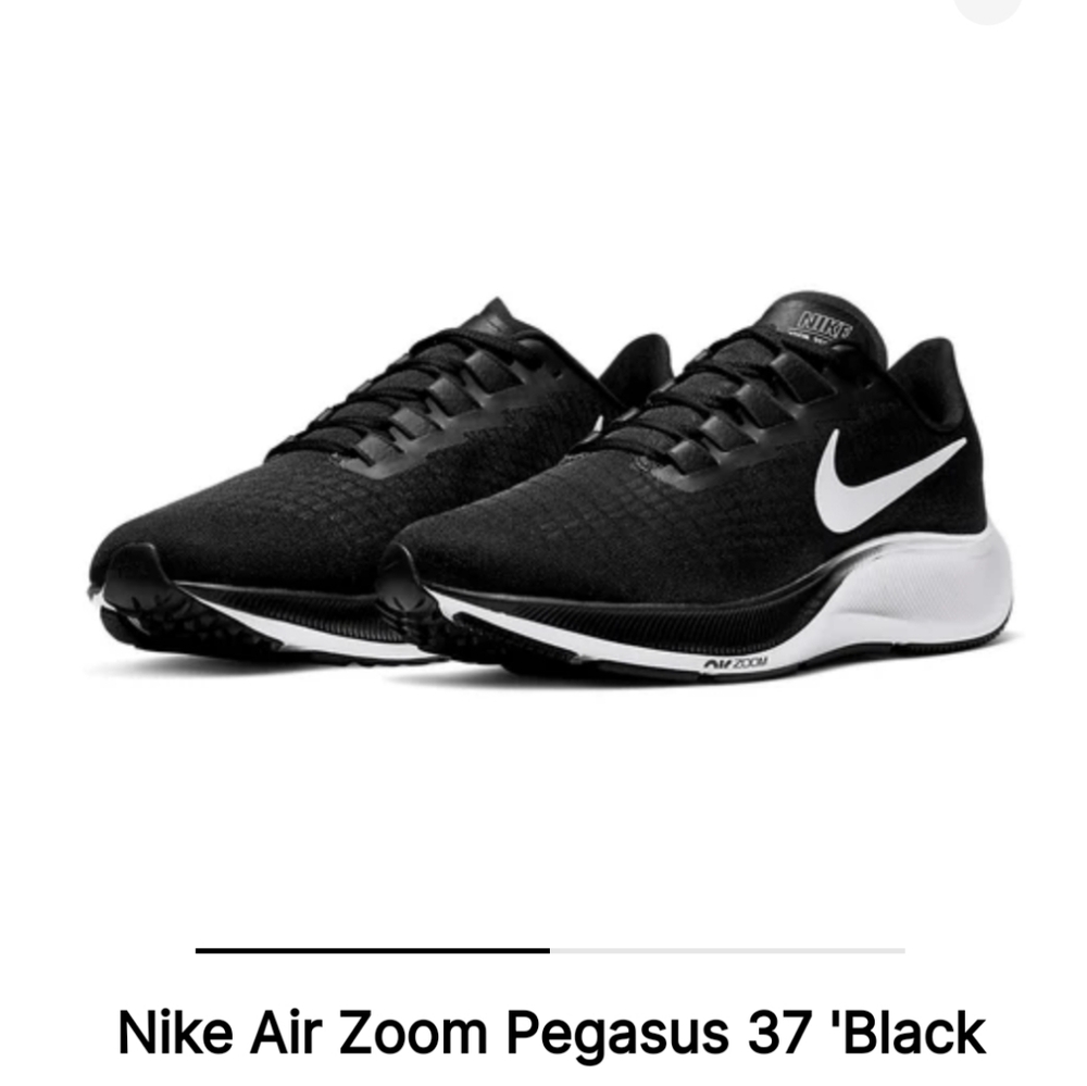 New Nike Air Zoom Pegasus 37 size 7.5 mens  black and white